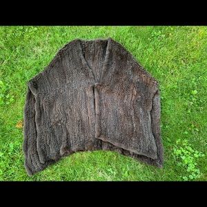 Genuine Rabbit Fur Shawl